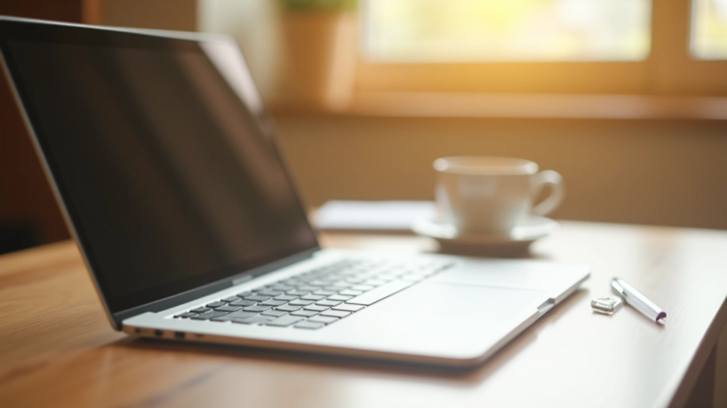 Familie plant Haushaltsbudget mit Laptop und Notizbuch am Esstisch